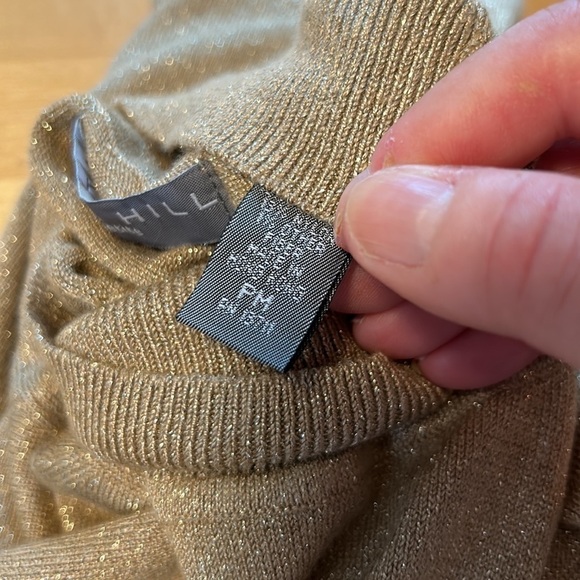 NWT Kate Hill Golden Sparkle “Winning Combination“  Short Sleeve Turtleneck - Picture 7 of 7